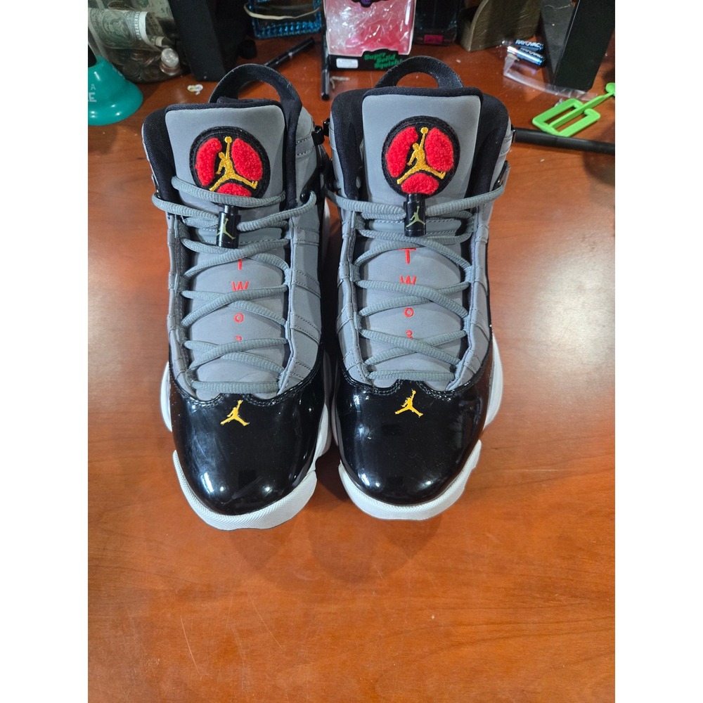 Jordan 6 Rings Cool Grey Black White Basketball Shoes 322992-022 Mens